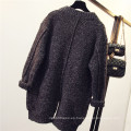 Mujeres Batwing mangas Poncho Knit Loose Sweater Coat